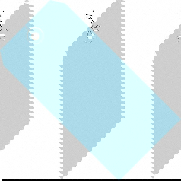 Blank Tag: 3-1/4'' High, Light Blue, Synthetic Paper